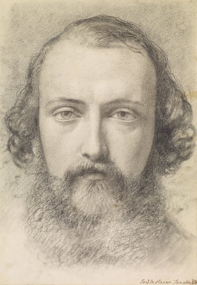 Portrait- Head Study of Daniel Casey (Full-Face) by Ford Madox Brown